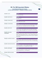 Fin 300 Important Ratios&NewLine;Exam-Ready Questions and Answers&NewLine;LATEST UPDATE 2026&sol;2027 &vert; PREMIUM ACADEMIC EDITION