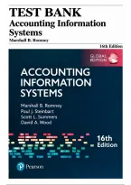 Test Bank for Accounting Information Systems&comma; 16th Edition by Marshall B&period; Romney&comma; Steinbart&comma; Summers & Wood &vert; All Chapters 1 - 24 Covered &vert; Internal Controls&comma; Data Analytics & Business Processes &vert;  Updated 2026&sol;2027 Test Bank Exam Resource 