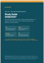 WGU C207 Data-Driven Decision Making OA Study Guide 2026&sol;2027 &vert; 100 Practice Questions with Answers & Step-by-Step Explanations &plus; 61 Worked Problems &lpar;Descriptive Stats&comma; Hypothesis Tests&comma; Regression&comma; Decision Analysis&rpar;