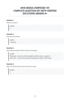 Avid Media Composer 101&NewLine;Complete Question Set With Verified&NewLine;Solutions Graded A&plus;