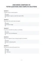 Avid Media Composer 101&NewLine;Tested Questions And Complete Solutions