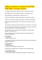Indiana Auctioneer Licensure Exam 2026 With 100&percnt; Accurate Answers 