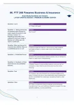 FTT 240 Firearms Business & Insurance&NewLine;Exam-Ready Questions and Answers&NewLine;LATEST UPDATE 2026&sol;2027 &vert; PREMIUM ACADEMIC EDITION