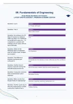 Fundamentals of Engineering&NewLine;Exam-Ready Questions and Answers&NewLine;LATEST UPDATE 2026&sol;2027 &vert; PREMIUM ACADEMIC EDITION
