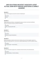 Aws Solutions Architect Associate Latest&NewLine;Actual Exam With Verified Questions & Correct&NewLine;Answers