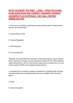 Intuit Academy Tax Prep &ndash; Level 1 Practice Exam &ndash;&NewLine;Exam Questions And Correct Answers &lpar;Verified &NewLine;Answers&rpar; Plus Rationale &vert; 2027 Q&A &vert; Instant &NewLine;Download Pdf