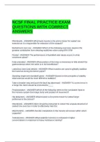 Ncsf Final Practice Exam Questions With Correct Answers