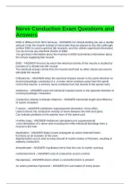 Nerve Conduction Exam Questions and Answers