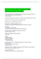 &NewLine;Nerve Conduction Studies Exam Questions and Answers&NewLine;