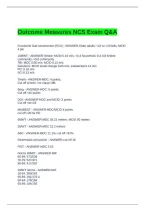 Outcome Measures NCS Exam Q&A
