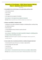 Full Package-&semi;&semi;Delegation & Prioritization - 2026 Clinical Decision Making Exams 