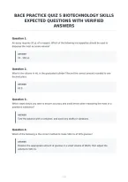 Bace Practice Quiz 5 Biotechnology Skills&NewLine;Expected Questions With Verified&NewLine;Answers
