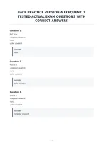 Bace Practice Version A Frequently&NewLine;Tested Actual Exam Questions With&NewLine;Correct Answers&NewLine;