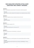Bace Qualifier Updated Actual Exam&NewLine;Questions And Correct Answers