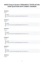 Nihss Group A Version 5 Frequently Tested Actual&NewLine;Exam Questions With Correct Answers