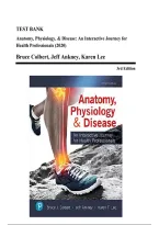 Test Bank for Anatomy&comma; Physiology&comma; & Disease An Interactive Journey for Health Professionals 3rd Edition by Bruce J&period; Colbert&comma; Jeff J&period; Ankney &  Karen T&period; Lee &vert; Body Systems & Pathology Guide &vert;  Updated 2026&sol;2027 Test Bank Exam Resource