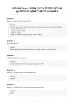 Nsg-300 Exam 1 Frequently Tested Actual&NewLine;Questions With Correct Answers