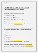 ASU BIO 181 Exam 1 2026 Actual Questions & Verified Answers &lpar;100 Q&A Bundle&rpar;
