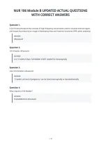 Nur 106 Module B Updated Actual Questions&NewLine;With Correct Answers