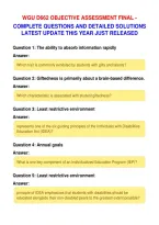 Wgu D662 Objective Assessment Final &NewLine;Complete Questions And Detailed Solutions&NewLine;Latest Update This Year Just Released
