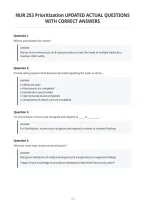 Nur 253 Prioritization Updated Actual Questions&NewLine;With Correct Answers