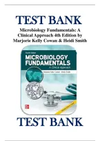 Test Bank for Microbiology Fundamentals A Clinical Approach 4th Edition by Marjorie Kelly Cowan & Heidi Smith &vert; Clinical Microbiology Exam Prep &vert; All Chapters Covered &vert;  Updated 2026&sol;2027 Test Bank Exam Resource