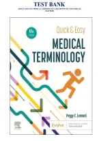 Test banks for medical terminology