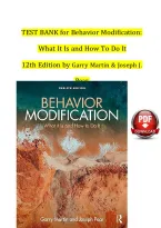 Test Bank for Behavior Modification&colon; What It Is and How to Do It 12th Edition by Garry Martin & Joseph J&period; Pear &mdash; Chapters 1&ndash;29 Complete Practice Questions with Answers