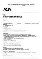 Aqa As Computer Science Paper 1 May 2026 &ndash; Question&NewLine;Paper