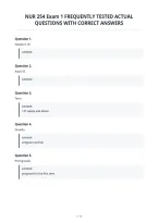 Nur 254 Exam 1 Frequently Tested Actual&NewLine;Questions With Correct Answers