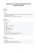 Nur 258 Exam 4 Expected Questions With&NewLine;Verified Answers