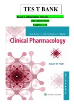 Testbank for Roach's introductory clinical pharmacology 11th edition with practice questions&comma; answers and elaborations&excl;&excl;