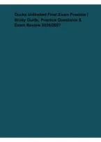 Ducks Unlimited Final Exam Practice &ndash; Study Guide&comma; Practice Questions & Exam Review 2026&sol;2027