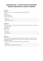Nurs 300 Chap&period; 1-3 Latest Actual Exam With&NewLine;Verified Questions & Correct Answers