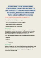 NPDES Level 1A Certification Exam &lpar;Georgia Blue Card&rpar; &ndash; 100&plus; Questions with Answers and Detailed Rationales &lpar;2026&sol;2027&rpar;