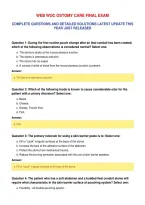 Web Woc Ostomy Care Final Exam&NewLine;Complete Questions And Detailed Solutions Latest Update This&NewLine;Year Just Released