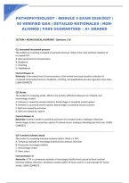 Pathophysiology - Module 5 Exam 2026&sol;2027 &vert; 50 Verified Q&A &vert; Detailed Rationales &vert; Ngn-Aligned &vert; Pass Guaranteed &ndash; A&plus; Graded