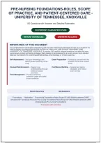 Pre-Nursing Foundations&colon; Roles&comma; Scope of Practice&comma; and Patient-Centered Care &vert; University of Tennessee&comma; Knoxville &vert; 100 Questions &vert; Answers & Detailed Rationales &vert; 2026&sol;2027&NewLine;