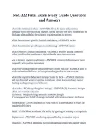 NSG322 Final Exam Study Guide Questions and Answers