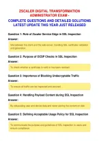 Zscaler Digital Transformation&NewLine;Administrator Exam &NewLine;Complete Questions And Detailed Solutions&NewLine;Latest Update This Year Just Released