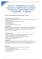 Isye 6501 - Midterm Exam 2 Latest 2026&sol;2027 &vert; 60 Verified Q&A &vert; Detailed Rationales &vert; Ngn-Aligned &vert; Pass Guaranteed &ndash; A&plus; Graded