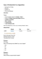 LING 301 Quiz&colon; Introduction to Linguistics &vert; Score 30&sol;30 &vert; Liberty University
