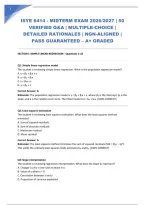 Isye 6414 - Midterm Exam 2026&sol;2027 &vert; 50 Verified Q&A &vert; Multiple-Choice &vert; Detailed Rationales &vert; Ngn-Aligned &vert; Pass Guaranteed &ndash; A&plus; Graded