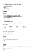 LING 301 Quiz&colon; Introduction to Phonology &vert; Score 27&period;5&sol;30 &vert; Liberty University