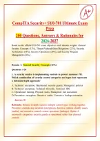CompTIA Security 3 &vert; 200 Questions&comma; Answers & Rationales &vert; Based on the official SY0-701 exam objectives &vert; General Security Concepts &lpar;12&percnt;&rpar; &vert; Threats&sol;Vulnerabilities&sol;Mitigations &lpar;22&percnt;&rpar; &vert; Security Architecture &lpar;18&percnt;&rpar; &vert; Security Operations &lpar;28&percnt;&rpar; &vert; Security Pro