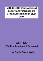 ABO-NCLE Certification Exams 2026&ndash;2027 &vert; Comprehensive Optician & Contact Lens Technician Study Guide PDF &vert; Ophthalmic Optics&comma; Contact Lenses & Exam Prep