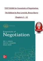 Test Bank for Essentials of Negotiation&comma; 7th Edition by Roy Lewicki & Bruce Barry&NewLine;&NewLine;