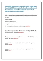 Illinois Field Crop Applicators Test Actual Exam 2026 &vert;&vert; Most Recent &NewLine;Exam 2026&vert;2027 Actual Complete Real Exam Questions And Correct &NewLine;Answers &lpar;Verified Answers&rpar; Already Graded A&plus; &vert; Guaranteed &NewLine;Success&excl;&excl; Newest Exam &vert; Just Released&excl;&excl;