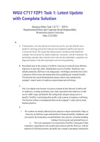 WGU C717 FZP1 Task 1&colon; Latest Update with Complete Solution&NewLine;&NewLine;