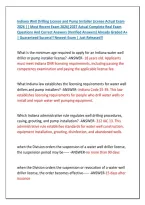 Indiana Well Drilling License and Pump Installer License Actual Exam &NewLine;2026 &vert;&vert; Most Recent Exam 2026&vert;2027 Actual Complete Real Exam &NewLine;Questions And Correct Answers &lpar;Verified Answers&rpar; Already Graded A&plus; &NewLine;&vert; Guaranteed Success&excl;&excl; Newest Exam &vert; Just Released&excl;&excl;